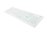 PureKeys Medical Keyboard - Full size  Wireless  White